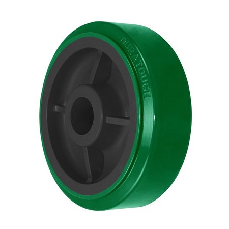 DURASTAR Wheel; 6X2 Duration Polyurethane|Polyolefin (Green|Black); 1-3/16" Pla 620PTU84G